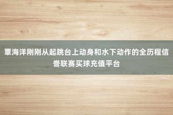 覃海洋刚刚从起跳台上动身和水下动作的全历程信誉联赛买球充值平台