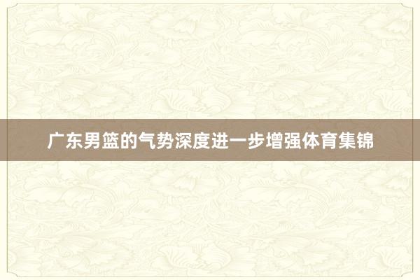 广东男篮的气势深度进一步增强体育集锦