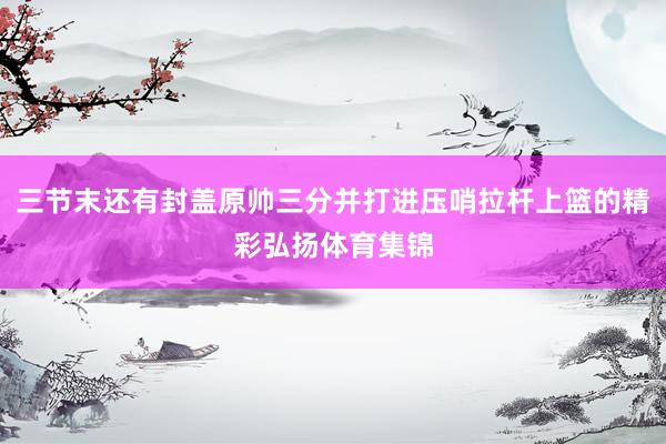 三节末还有封盖原帅三分并打进压哨拉杆上篮的精彩弘扬体育集锦