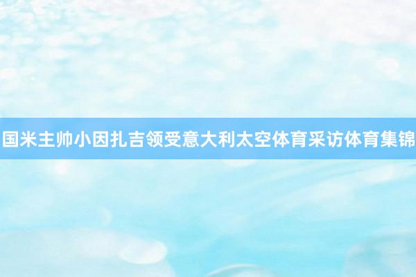 国米主帅小因扎吉领受意大利太空体育采访体育集锦