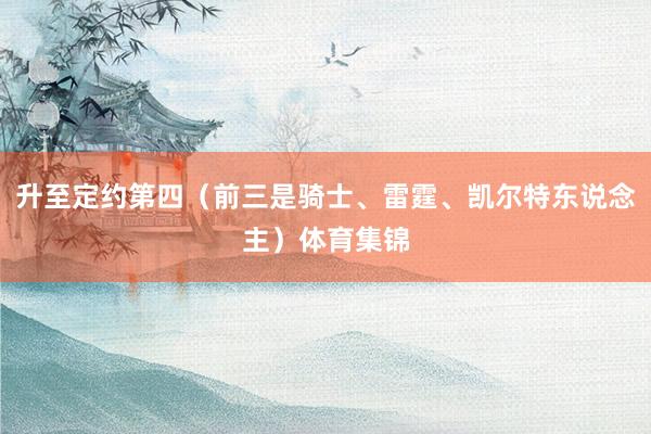 升至定约第四（前三是骑士、雷霆、凯尔特东说念主）体育集锦
